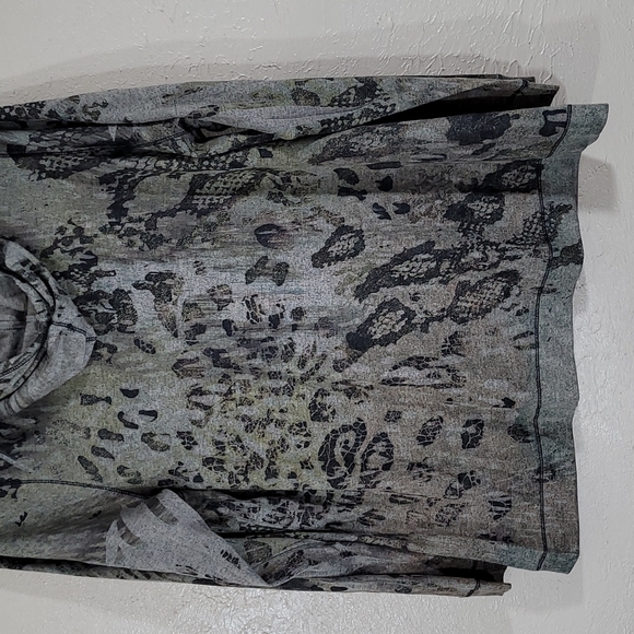 One World 1X hoodie full zip green and brown sweatshirt rivets XL - Picture 8 of 9